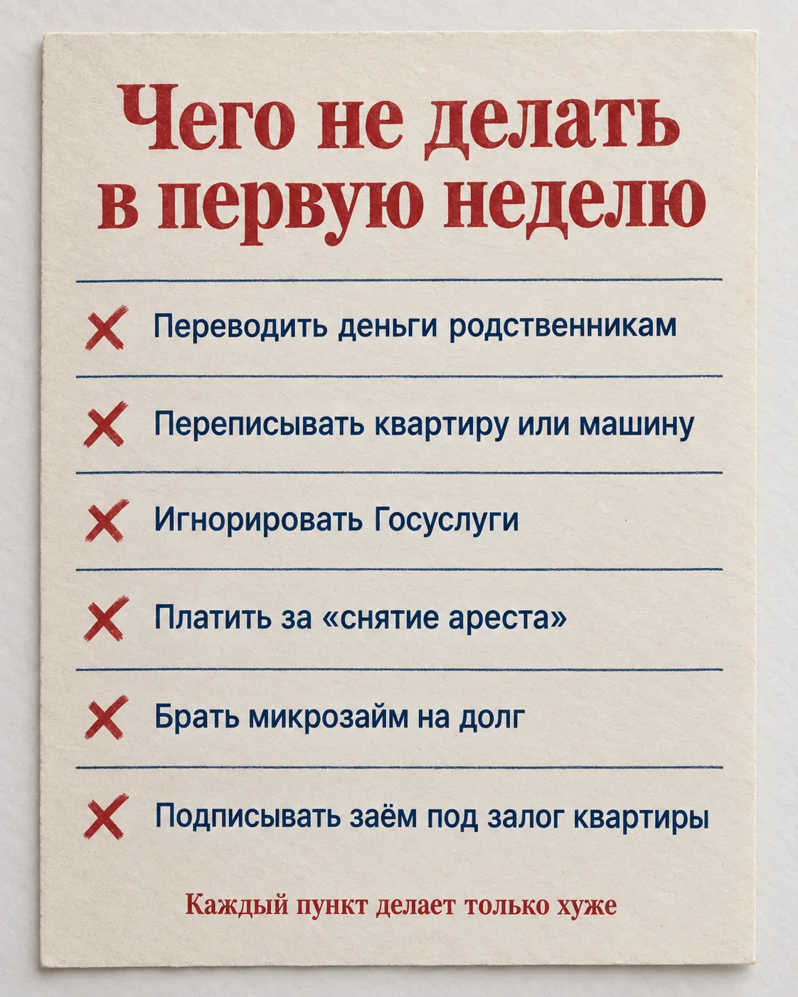Ошибки, которые нельзя совершать в первую неделю после ареста имущества