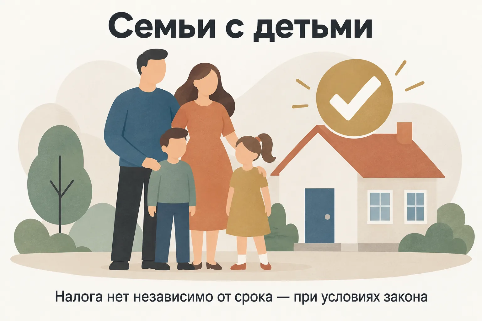 Семьи с детьми не платят налог при продаже квартиры при соблюдении условий