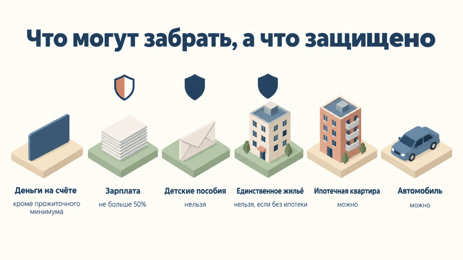 Какое имущество приставы могут арестовать и забрать, а какое защищено законом