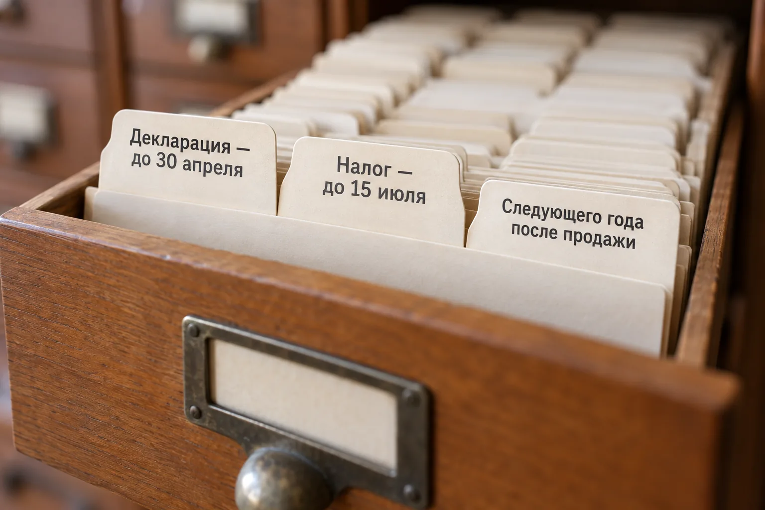Картотека: сроки подачи декларации и уплаты налога после продажи квартиры