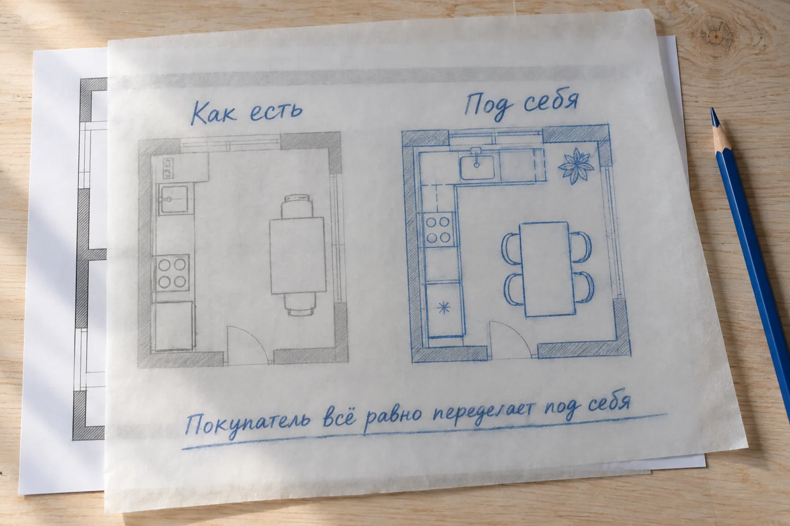 Покупатель переделывает квартиру под себя после покупки