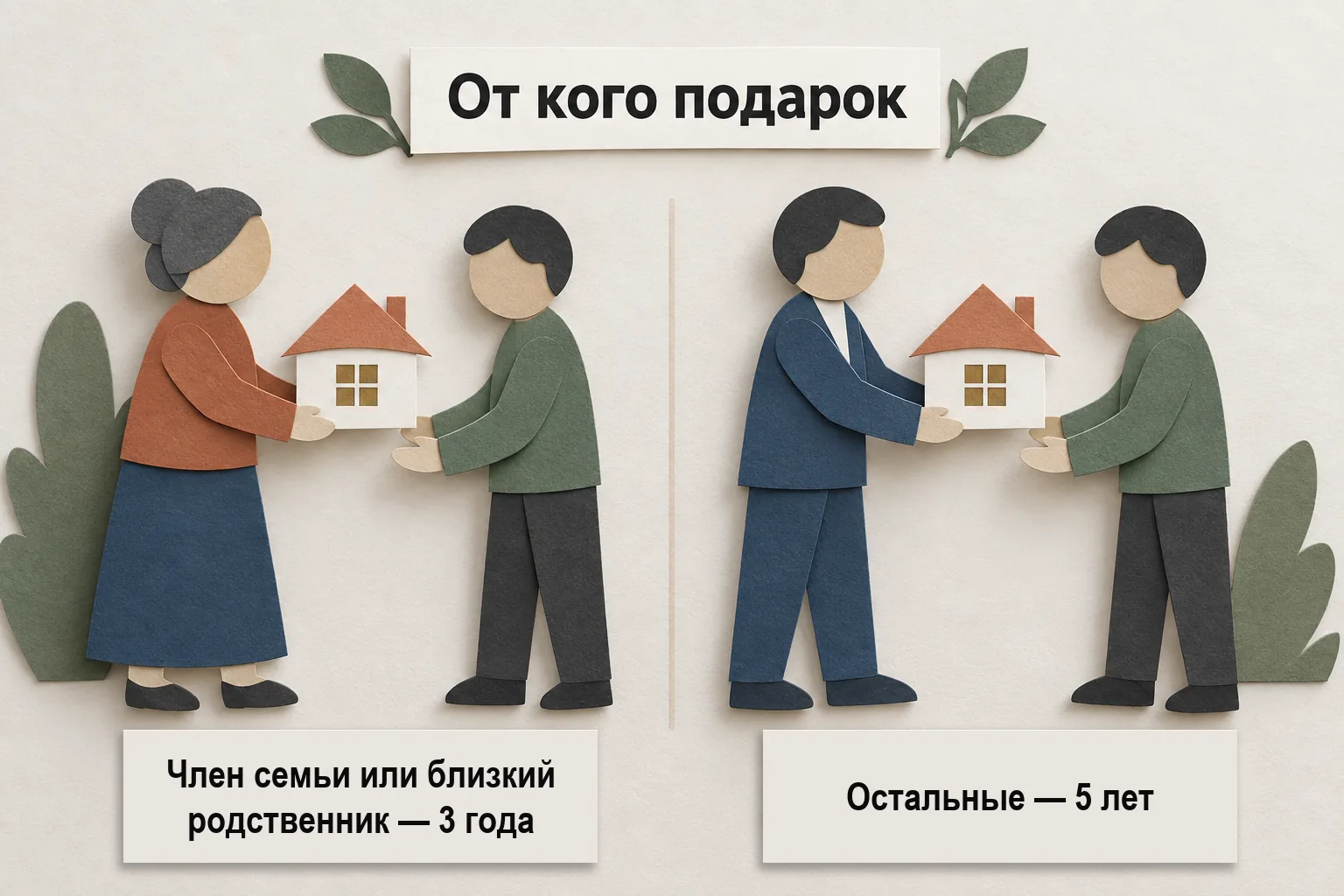 Срок владения квартирой по дарственной: 3 или 5 лет