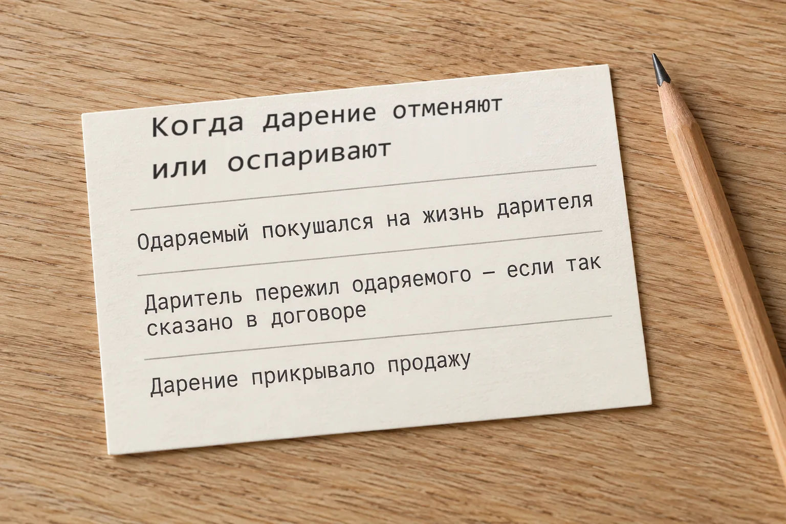 Когда дарение квартиры могут отменить или оспорить