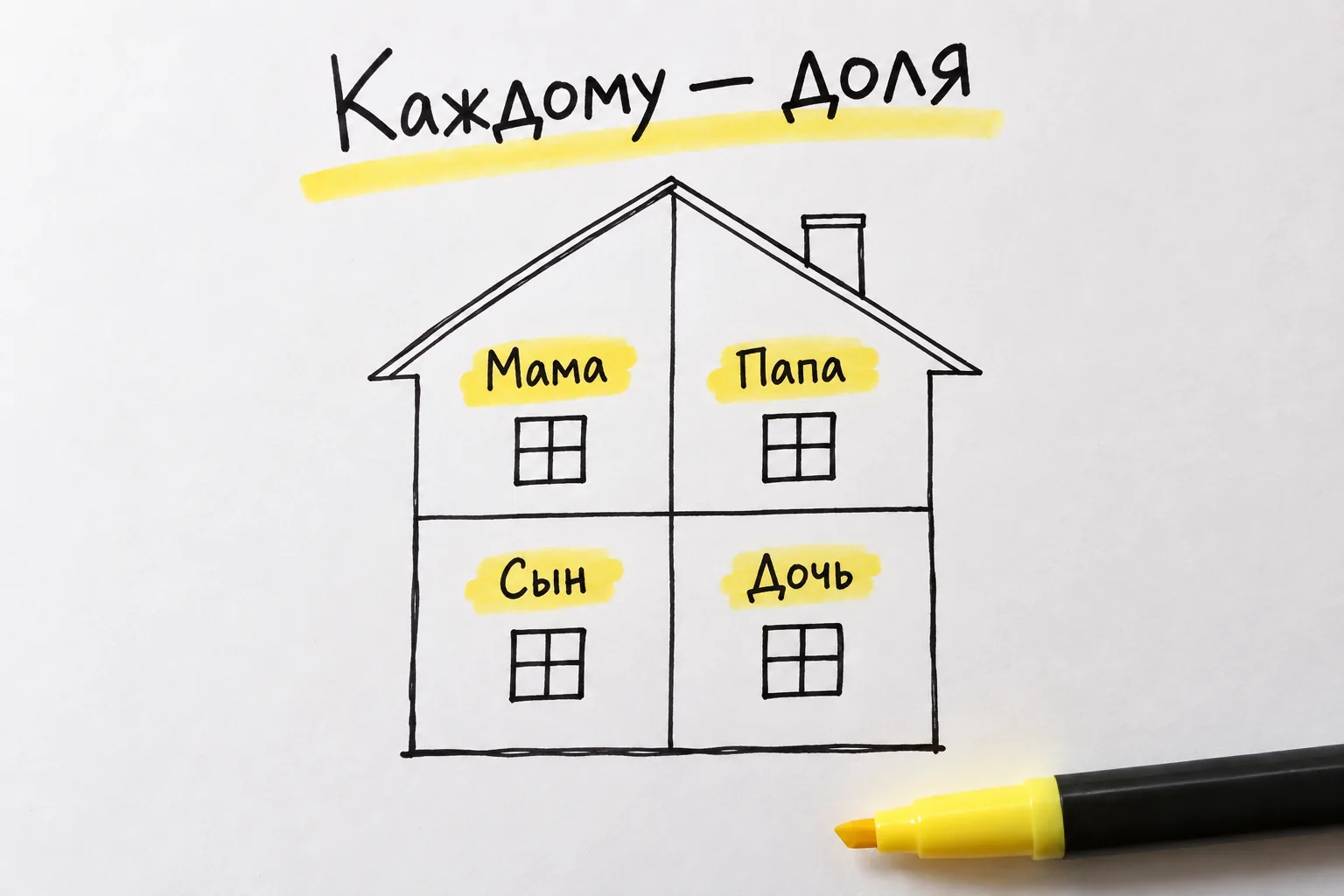 Доли в квартире с маткапиталом: каждому члену семьи