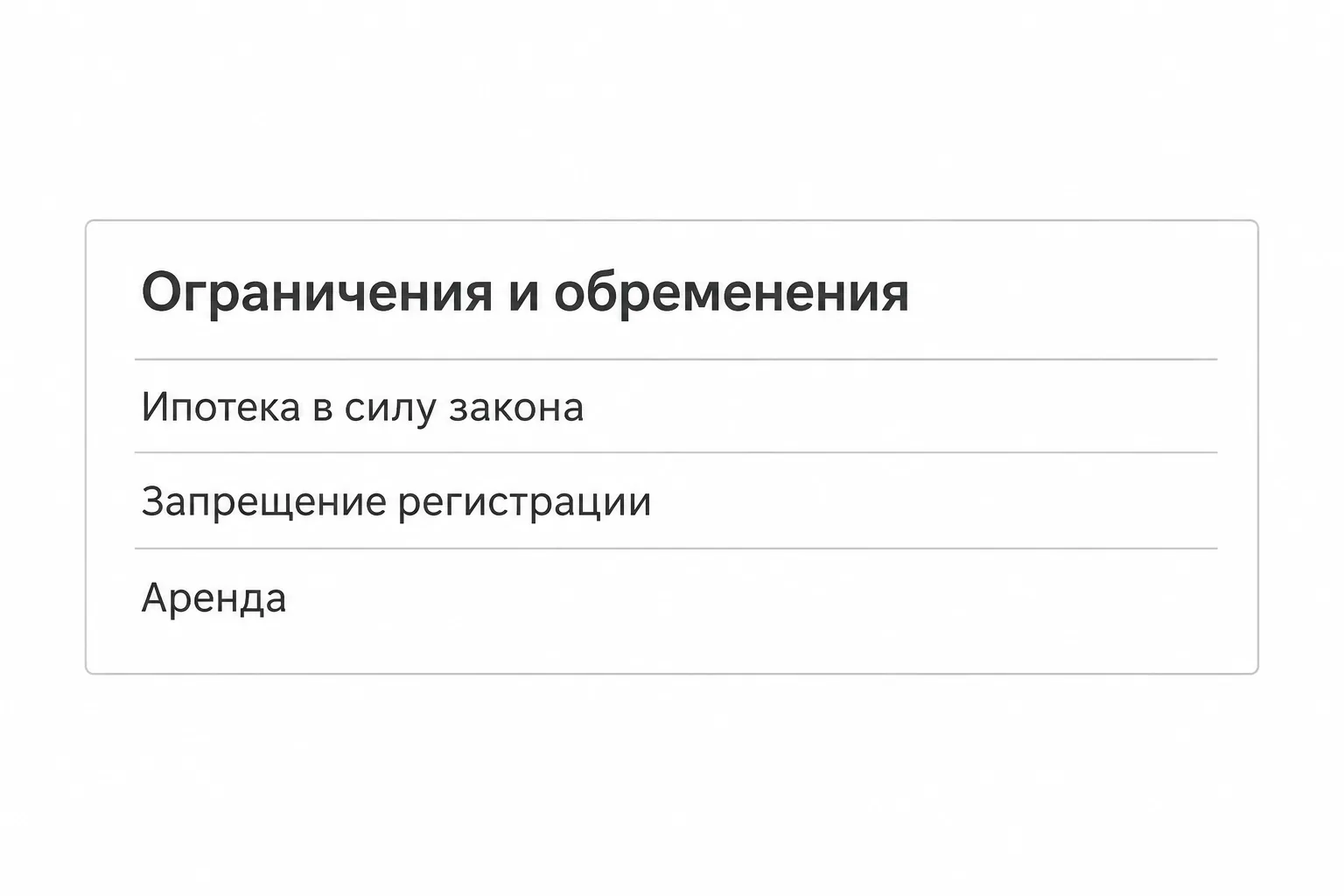 Раздел выписки ЕГРН об обременениях квартиры