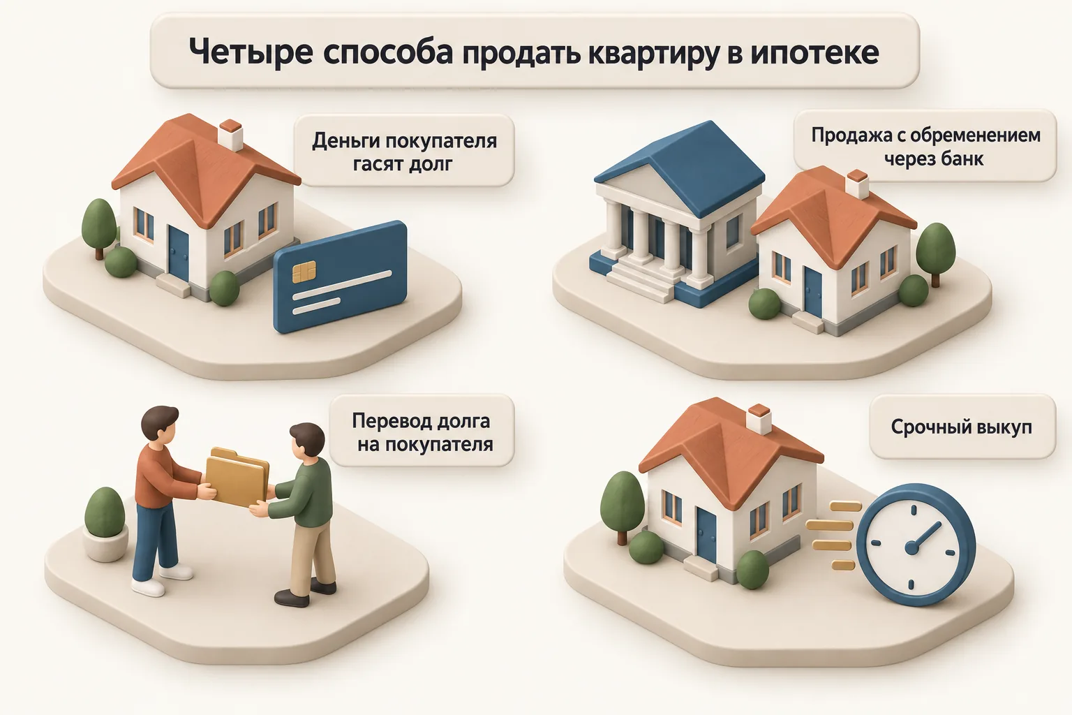 Четыре способа продать квартиру в ипотеке