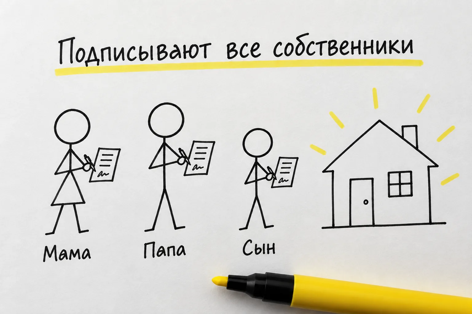Все собственники приватизированной квартиры подписывают договор
