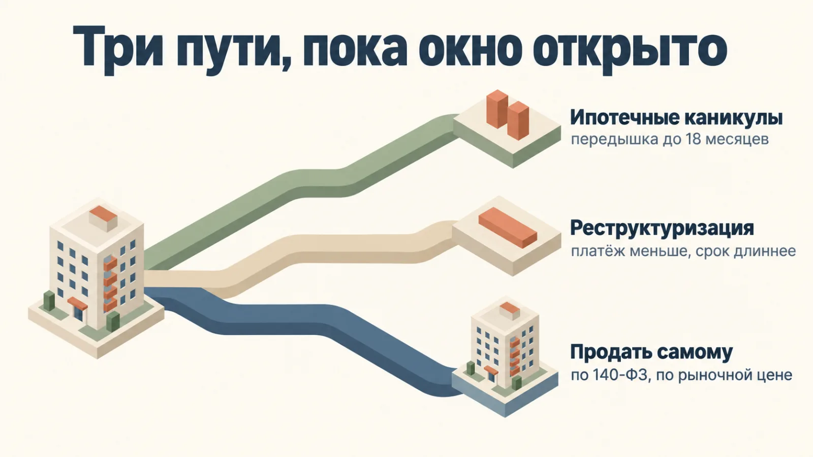 Три пути при просрочке по ипотеке: каникулы, реструктуризация, самостоятельная продажа