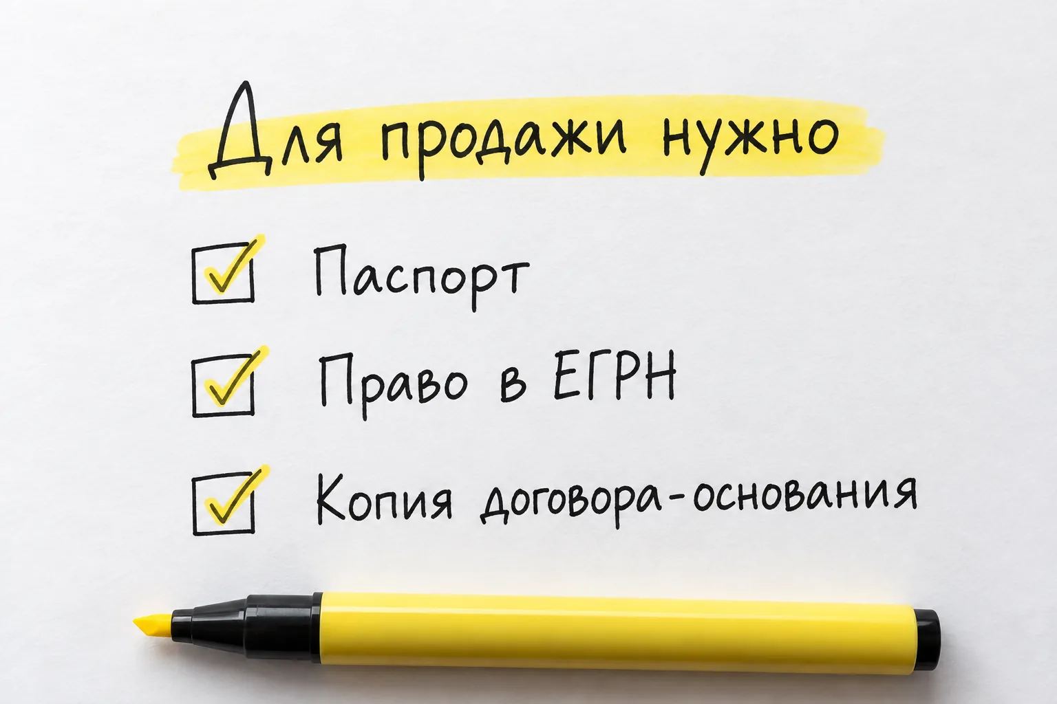 Какие документы нужны для продажи квартиры